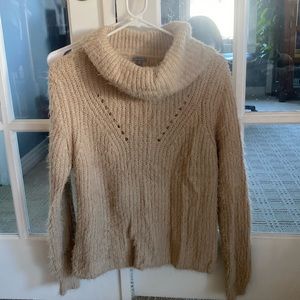 Tan cowl neck sweater